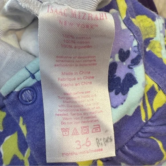 Isaac Mizrahi Purple Floral Kids Romper - Picture 4 of 4